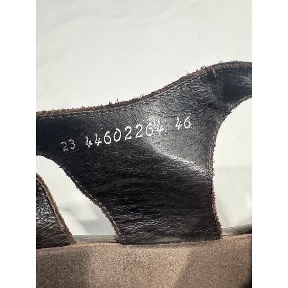 Mephisto Sam Leather Fisherman Sandals Men's Size 12US / 46EU Brown Buckle Flat - Picture 5 of 9